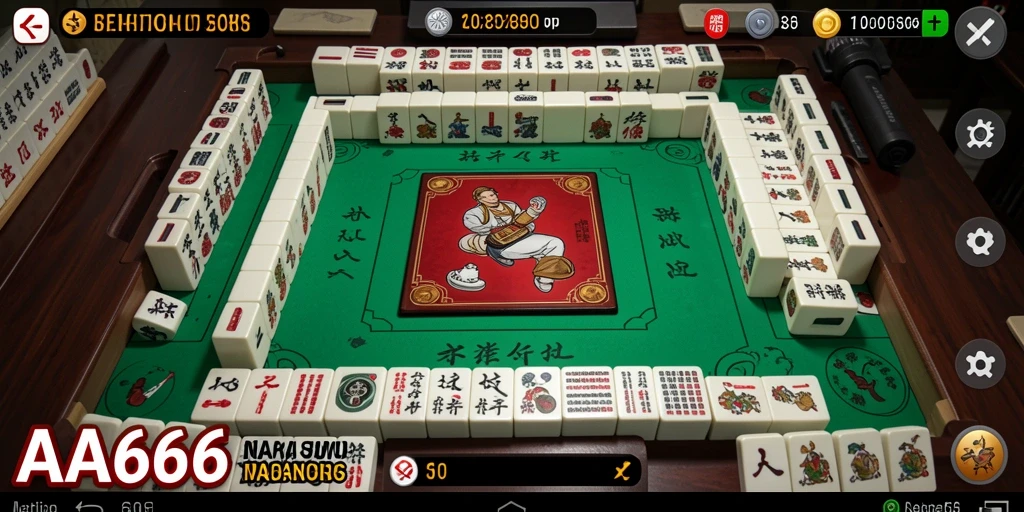 Tampilan gameplay Mahjong yang menantang dan menarik di AA666.