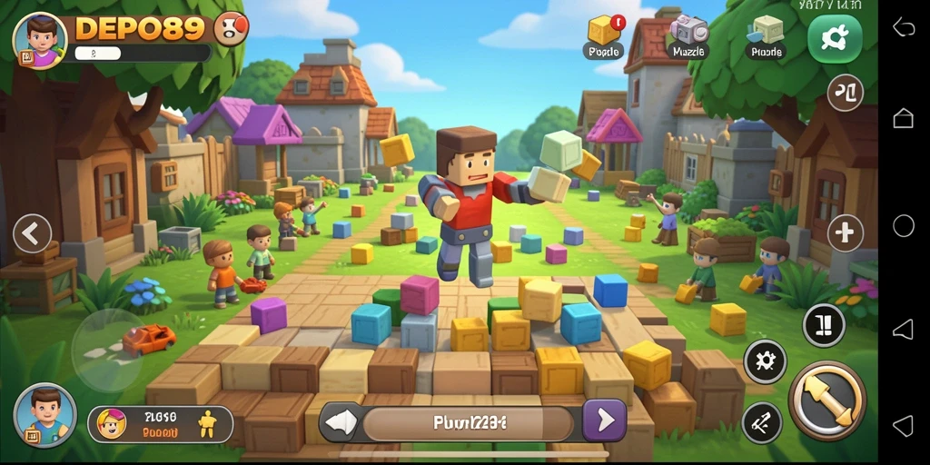 Screenshot gameplay DEPO89, menampilkan tantangan puzzle yang seru.