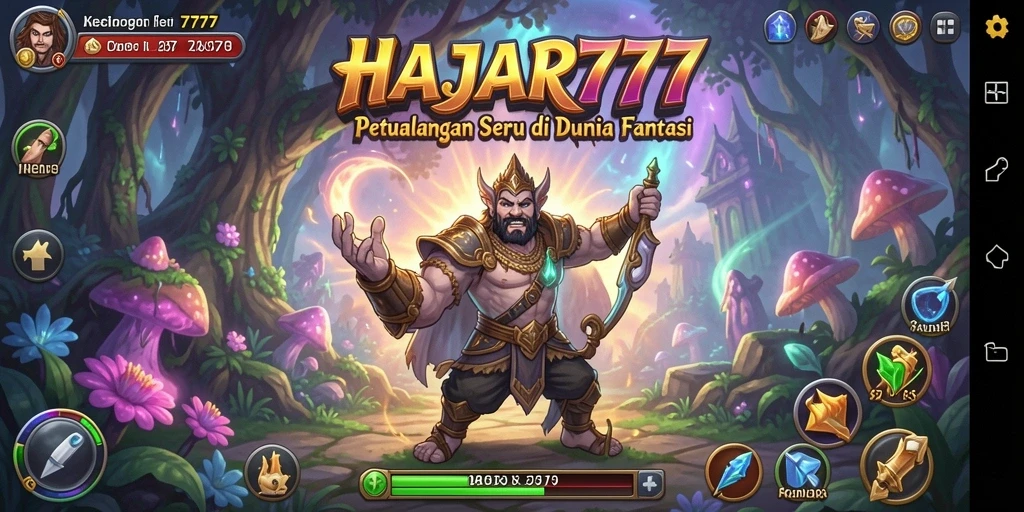 Screenshot utama HAJAR777 menampilkan aksi seru dalam dunia petualangan.