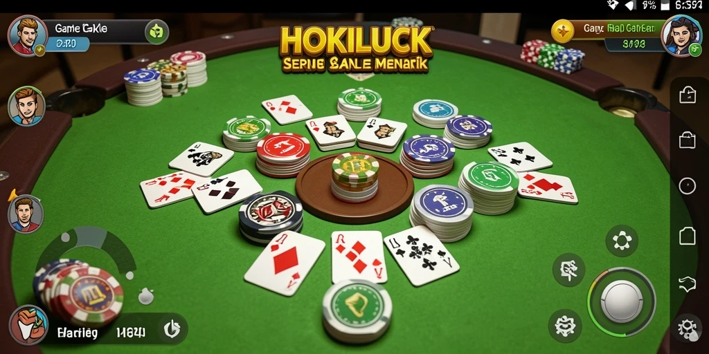 Screenshot gameplay HOKILUCK menampilkan aksi seru bermain gaple.