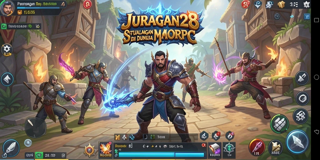Tampilan menarik dari gameplay JURAGAN28 di dunia MMORPG.
