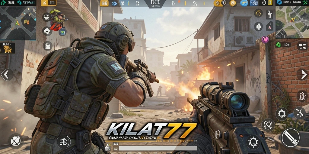 Screenshot gameplay KILAT77 menunjukkan aksi menembak yang mendebarkan.