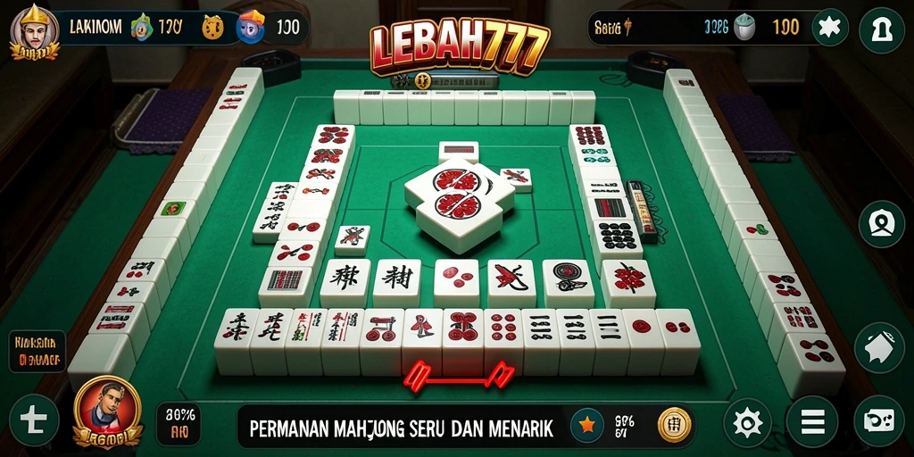 Tampilan permainan Mahjong yang menantang dan menarik.