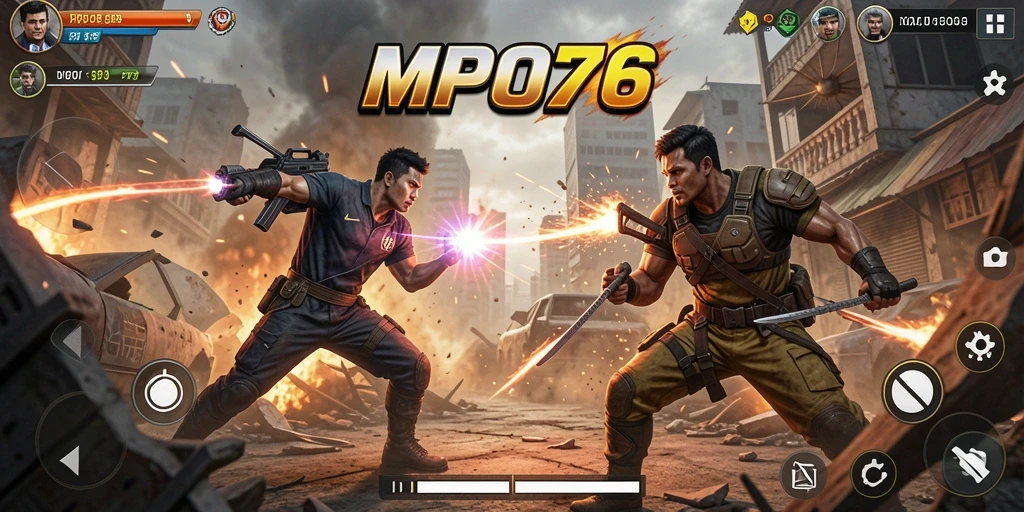Tangkapan layar MPO76 menampilkan adegan aksi yang mendebarkan.