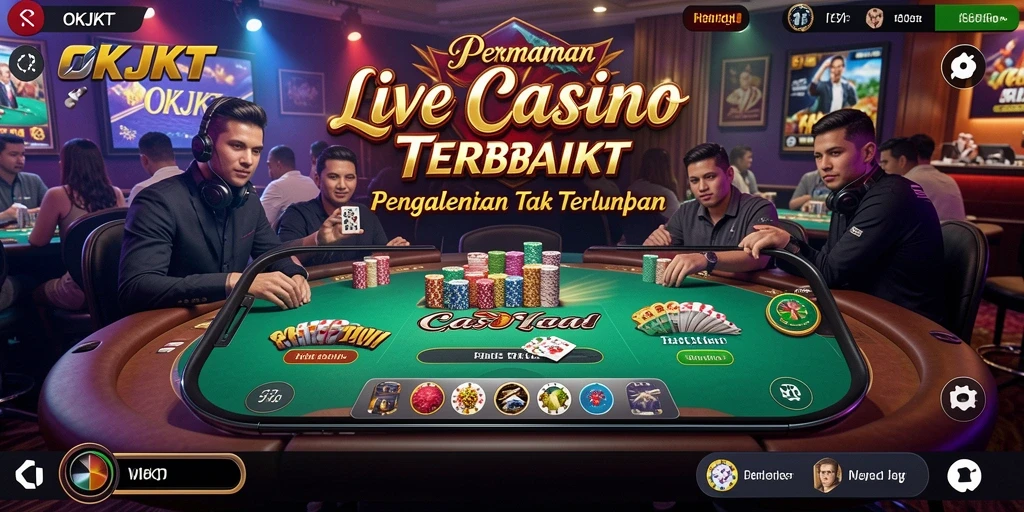 Tampilan gameplay Live Casino dari OKJKT yang menarik.
