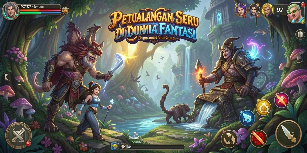 Tampilan gameplay yang menakjubkan dengan aksi petualangan seru.
