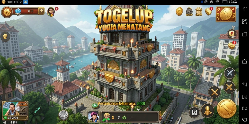 Gameplay seru TOGELUP dengan menara pertahanan strategis.