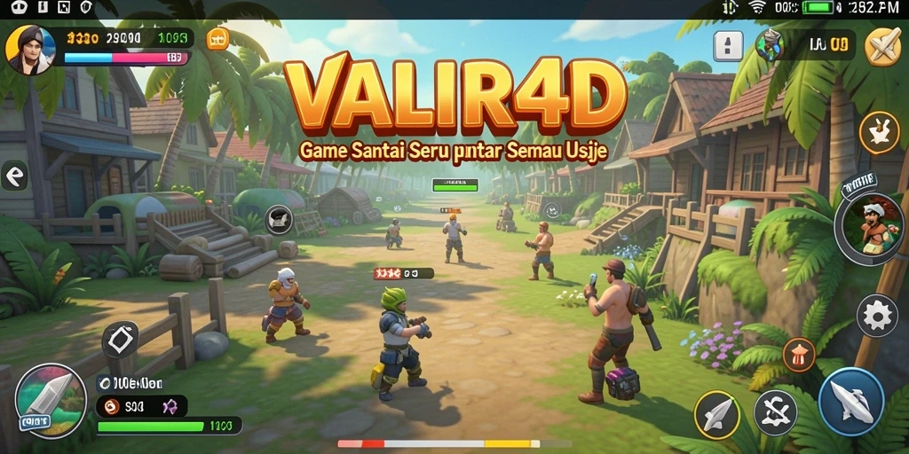 Tampilan menawan dari gameplay VALIR4D yang penuh warna.